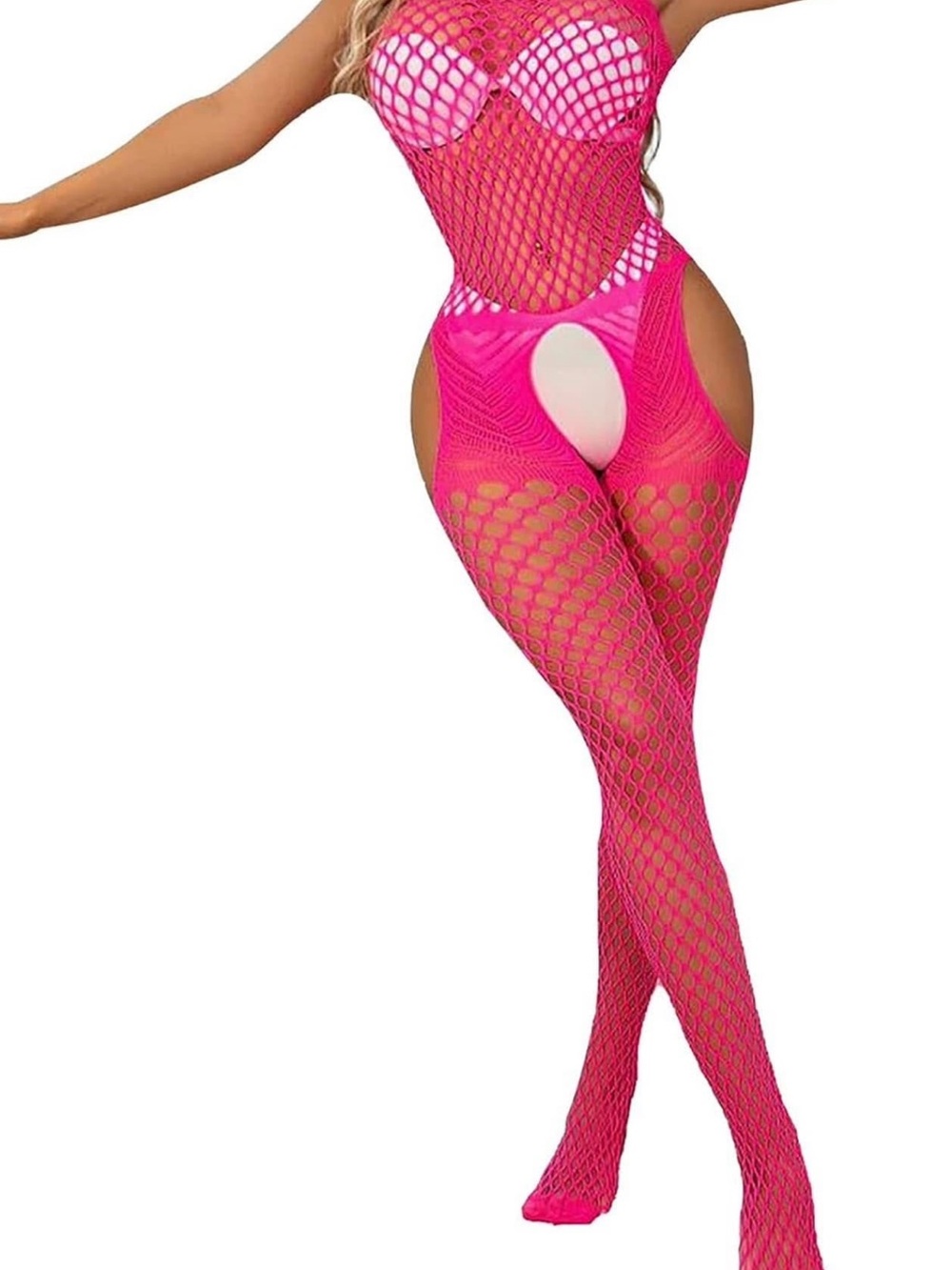 Hot Pink Fishnet Bodystocking